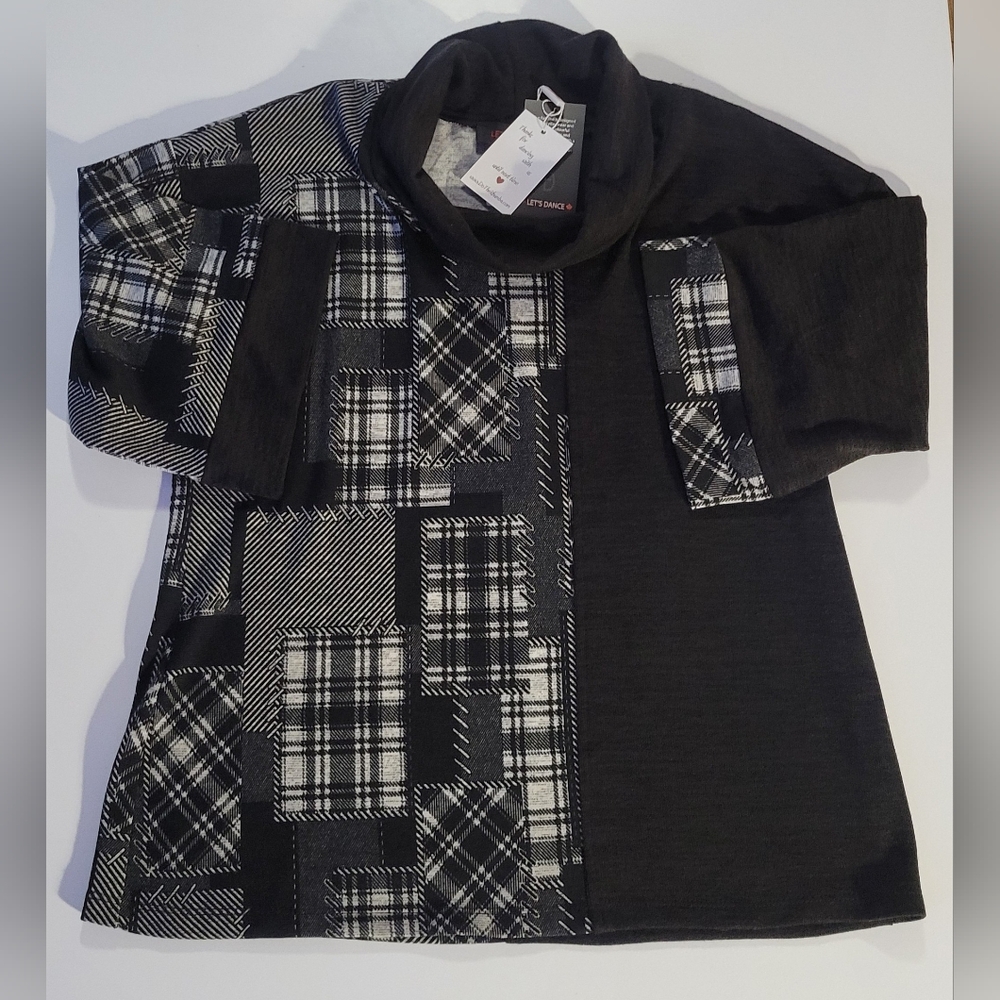 Stylish Black and Gray Top